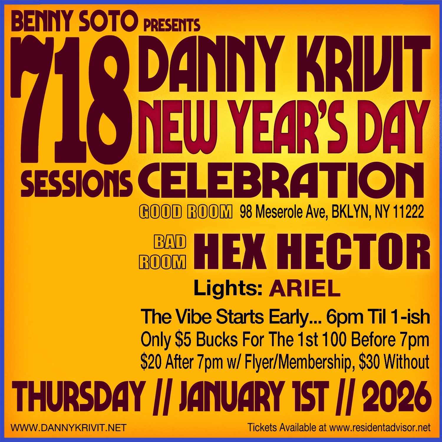 邦楽 WESSUN mix for A New Year's day of 2011 1/1/2026 Thursday DANNY KRIVIT 718 SESSIONS NEW YEAR'S DAY
